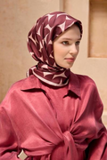Belli Nostarji 4117 İpek Twill Eşarp Bordo
