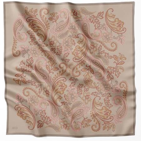 Belli Nostarji 4207 Saf İpek Twill Eşarp Camel