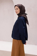 Belli Nostarji 4209  İpek Twill Eşarp Acı Kahve