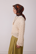 Belli Saf İpek Twill Eşarp 26k4400 Acı Kahve