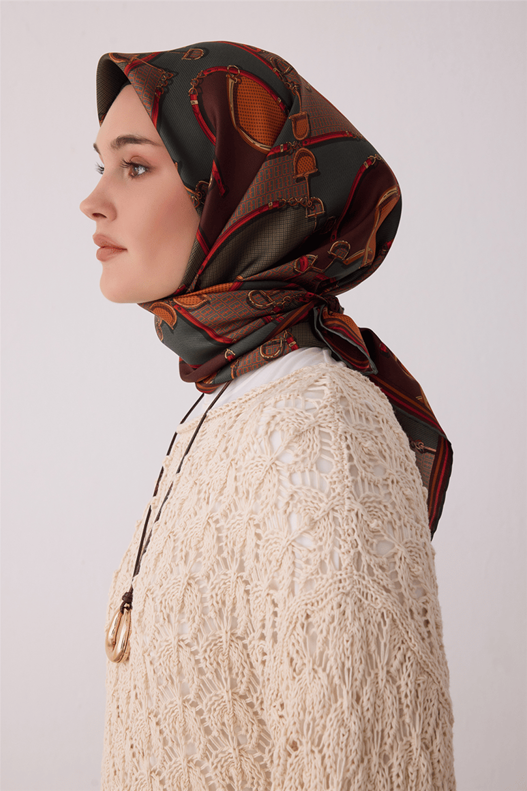 Belli Saf İpek Twill Eşarp 26k4400 Acı Kahve