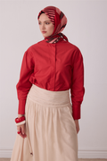 Belli Saf İpek Twill Eşarp 26k4401 Kahve
