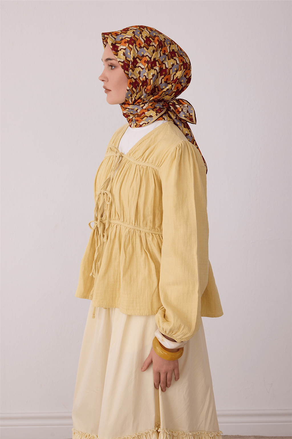 Belli Saf İpek Twill Eşarp 26k4402 Acı Kahve