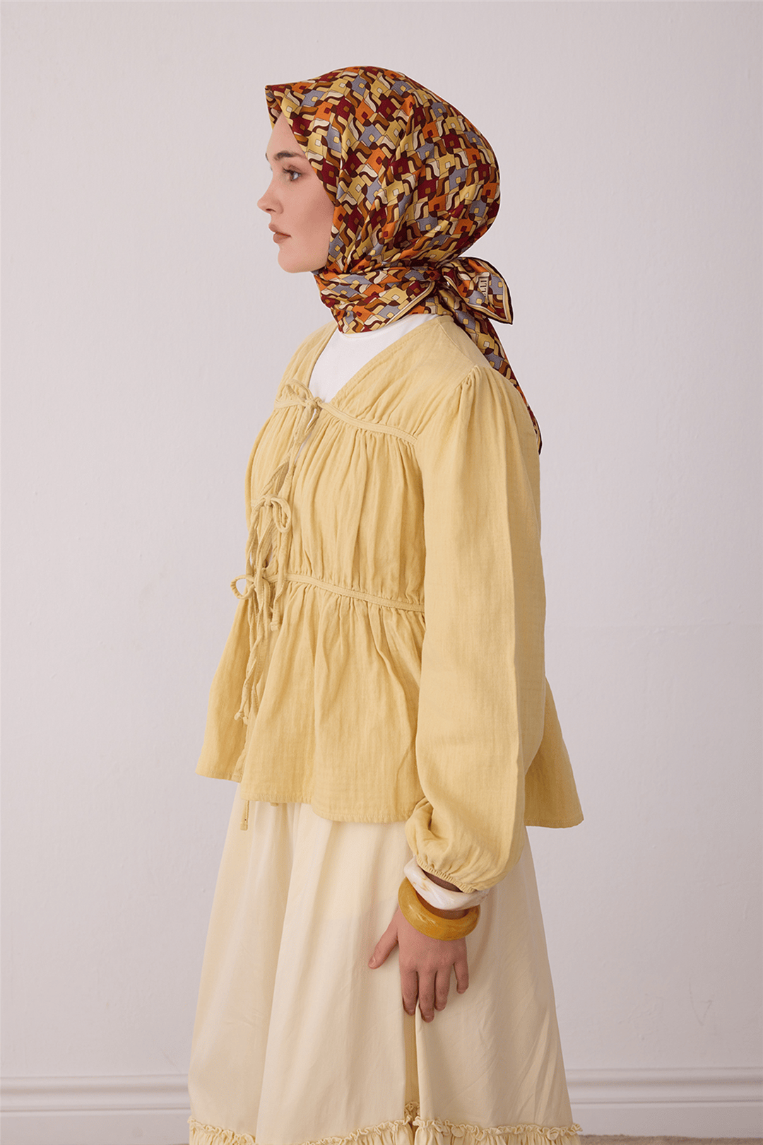 Belli Saf İpek Twill Eşarp 26k4402 Acı Kahve