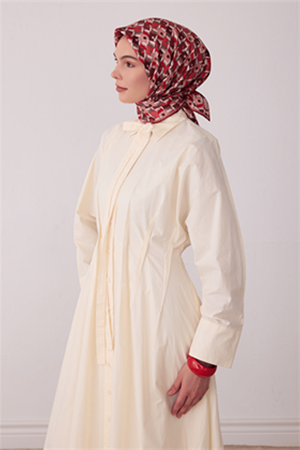 Belli Saf İpek Twill Eşarp 26k4402 Bordo