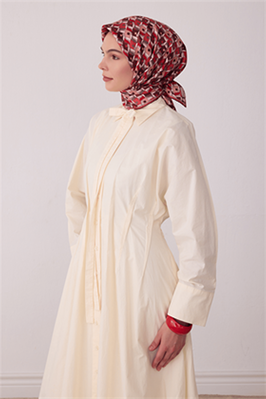 Belli Saf İpek Twill Eşarp 26k4402 Bordo