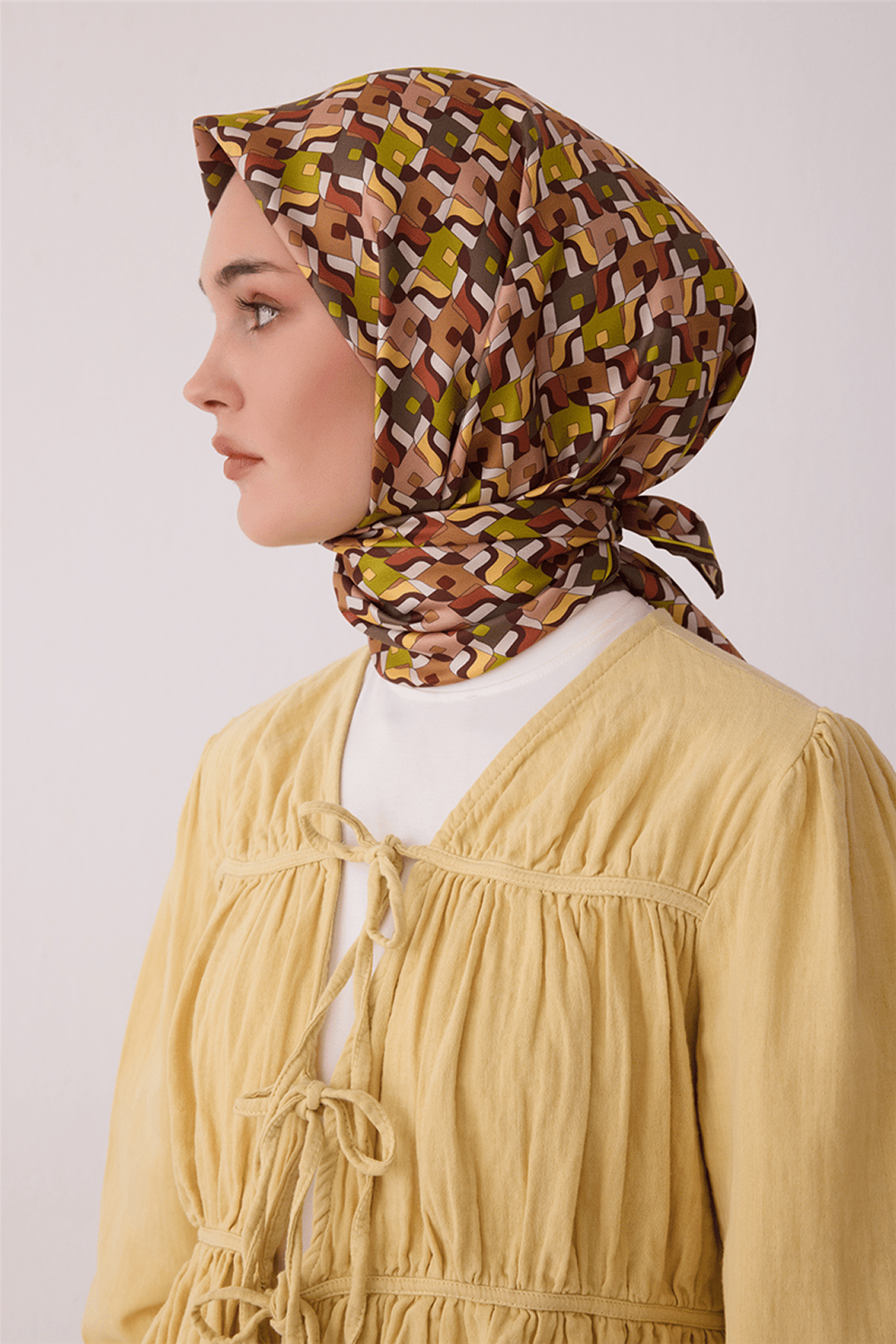 Belli Saf İpek Twill Eşarp 26k4402 Camel