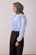 Belli Saf İpek Twill Eşarp 26k4402 İndigo