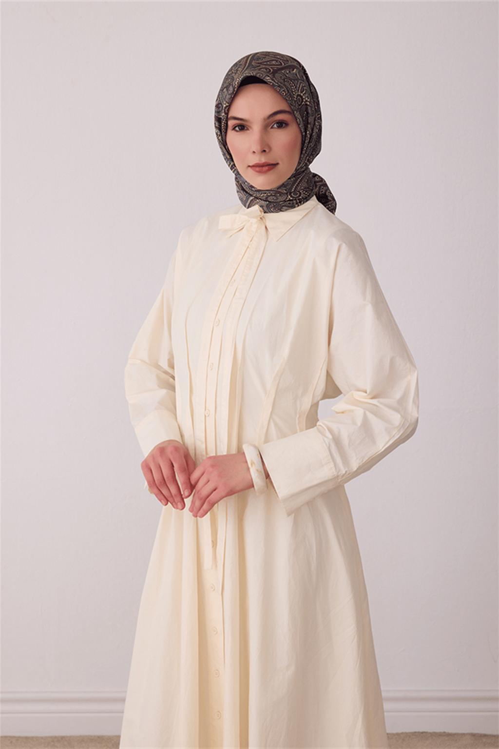 Belli Saf İpek Twill Eşarp 26k4404 Açık Yeşil