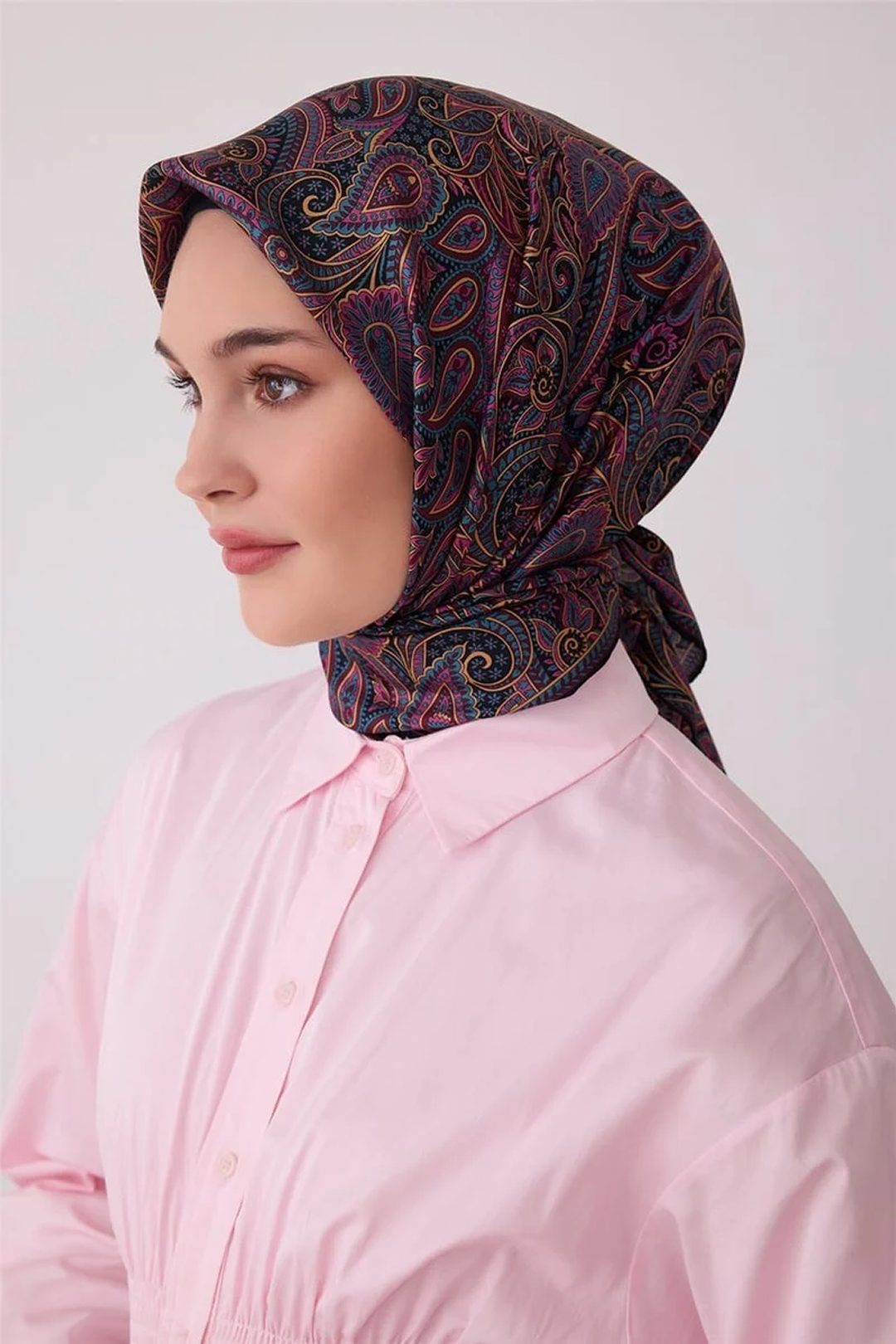 Belli Saf İpek Twill Eşarp 26k4404 Fuşya