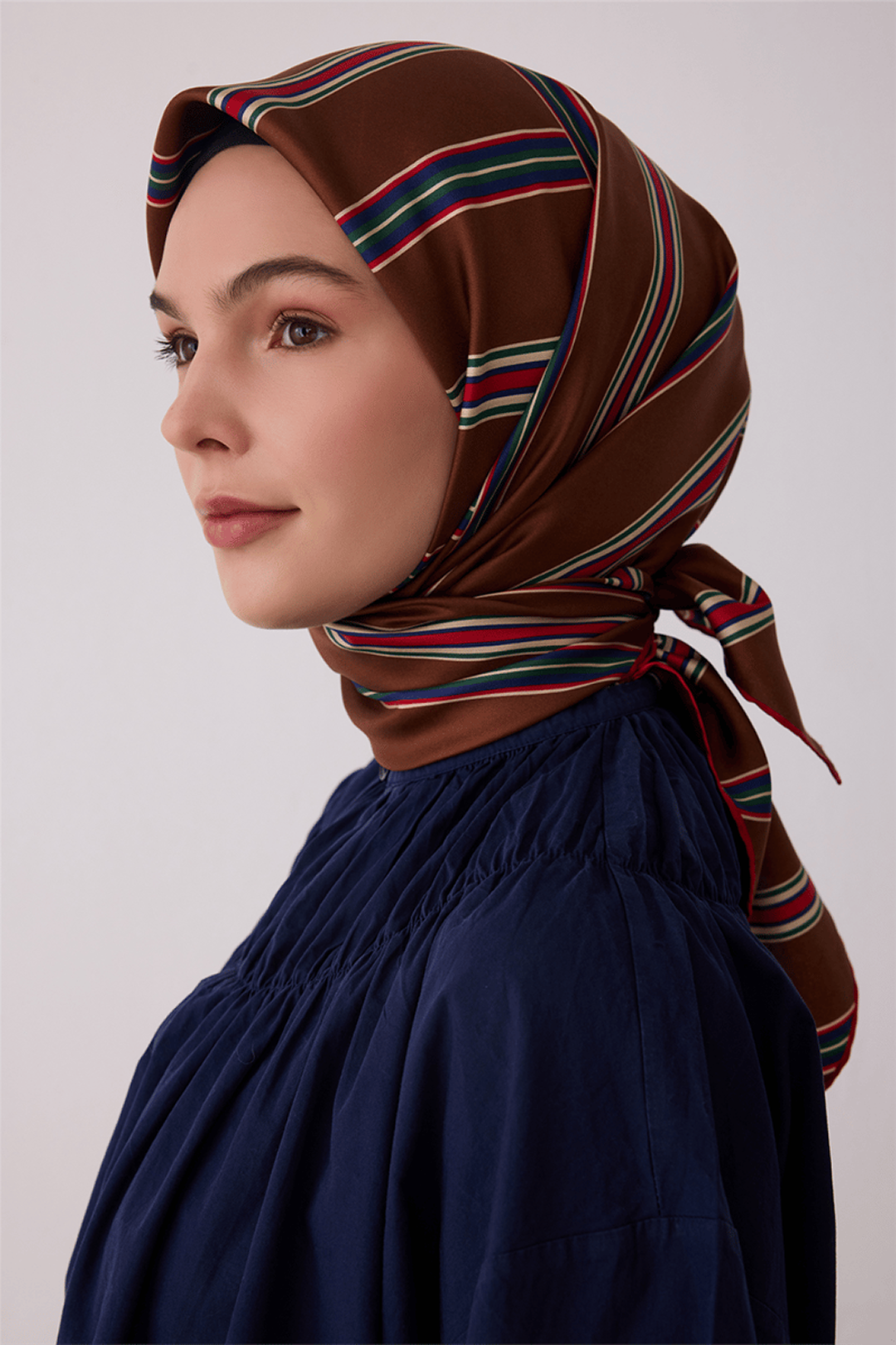 Belli Saf İpek Twill Eşarp 26k4405 Camel