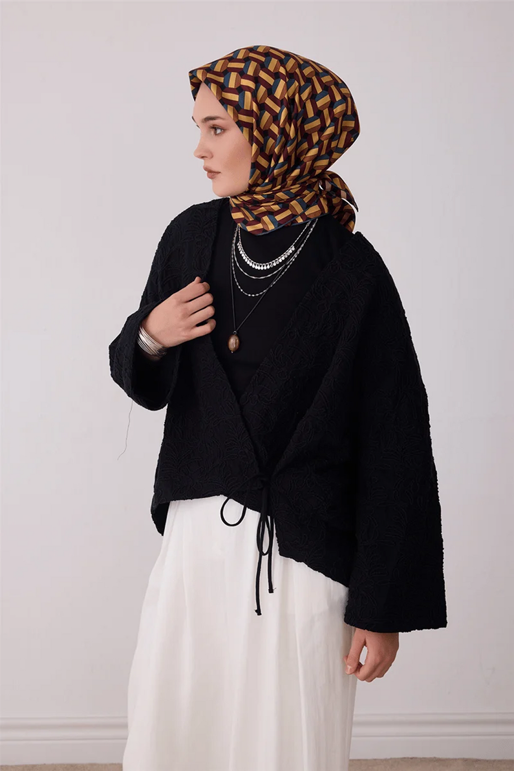 Belli Saf İpek Twill Eşarp 26k4407 Bordo