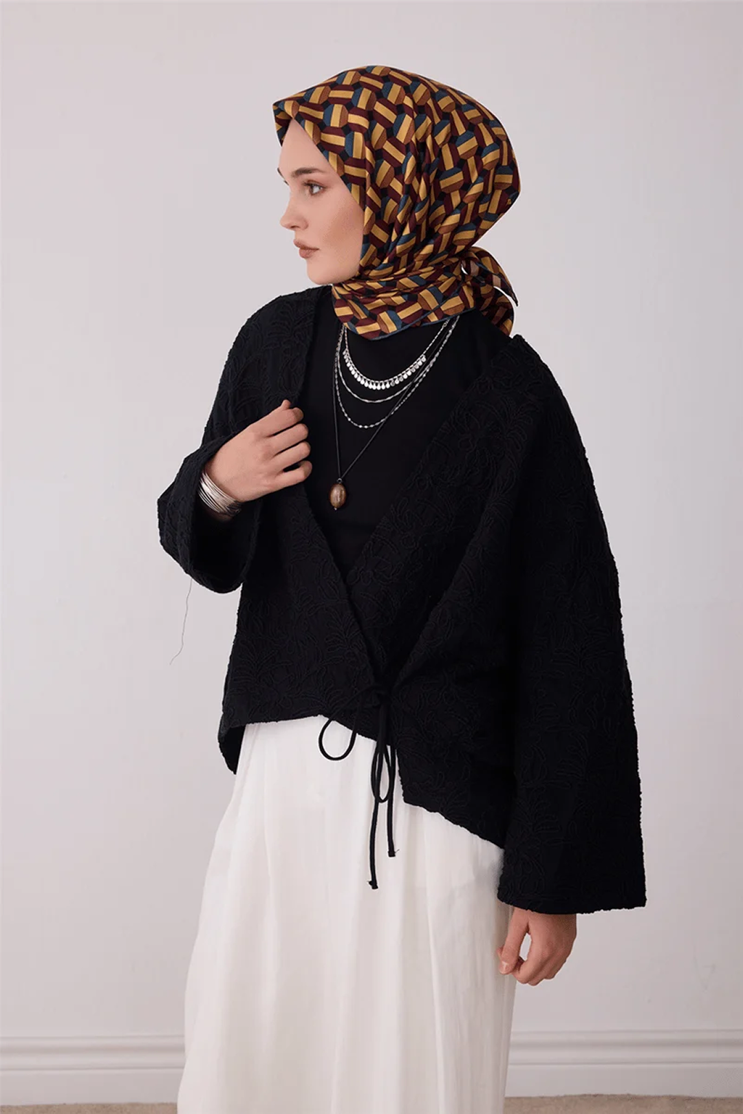 Belli Saf İpek Twill Eşarp 26k4407 Bordo