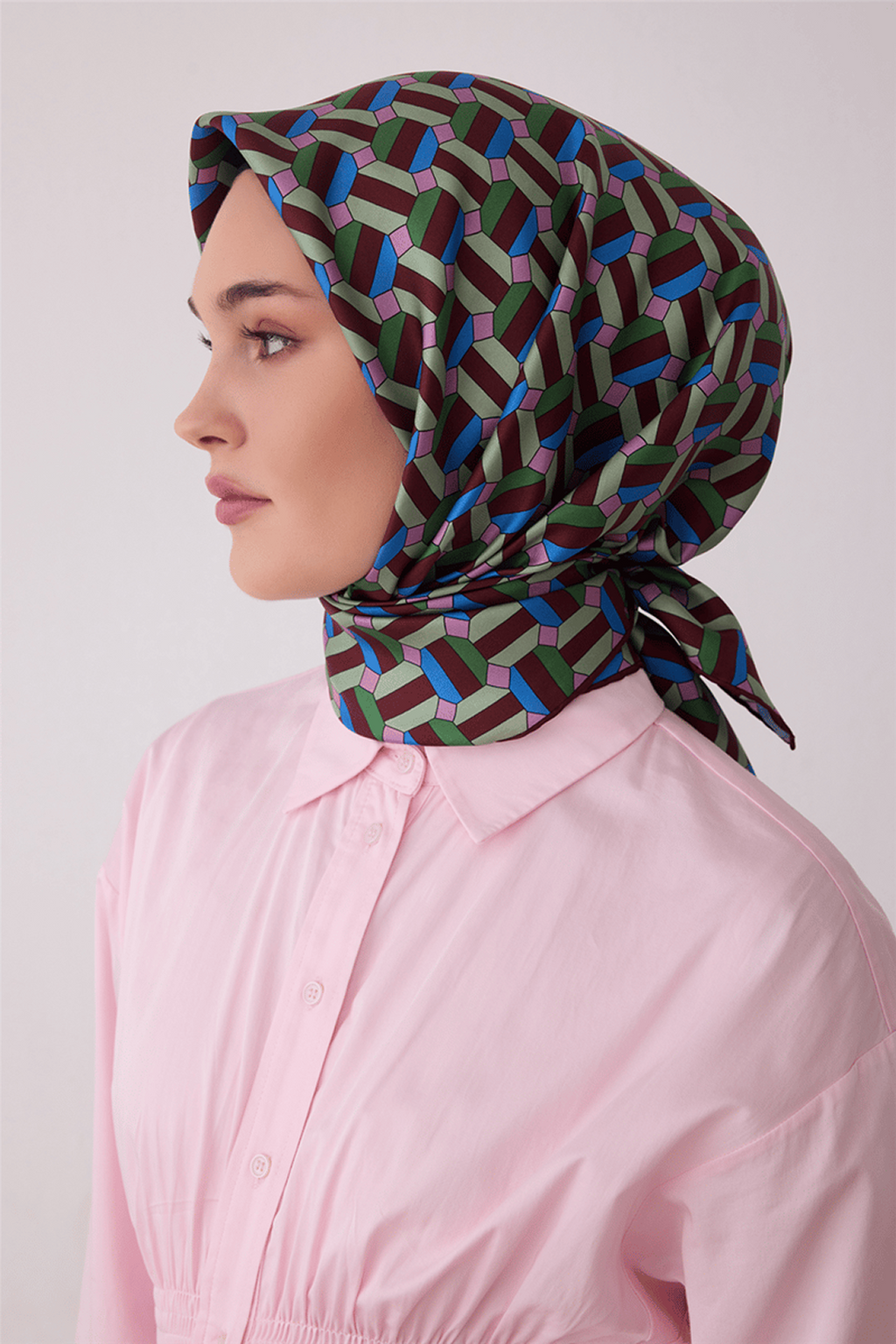 Belli Saf İpek Twill Eşarp 26k4407 Mürdüm