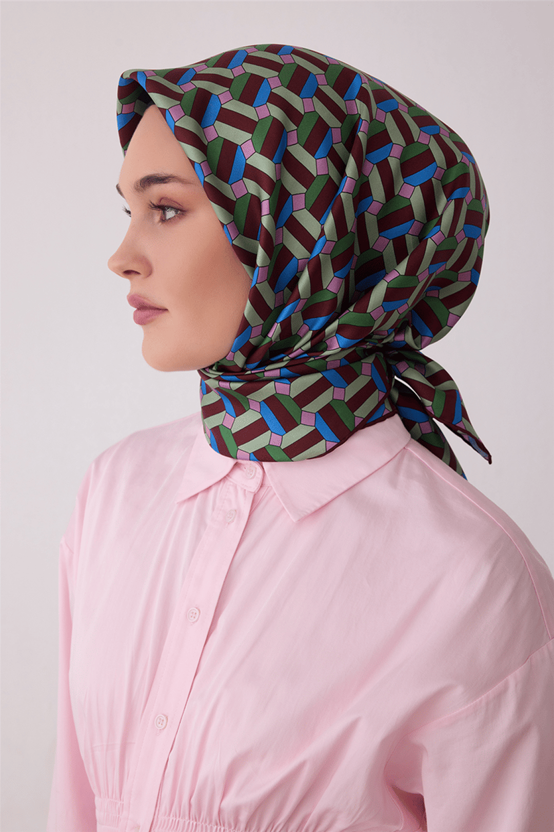 Belli Saf İpek Twill Eşarp 26k4407 Mürdüm