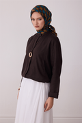 Belli Saf İpek Twill Eşarp 26k4408 Camel