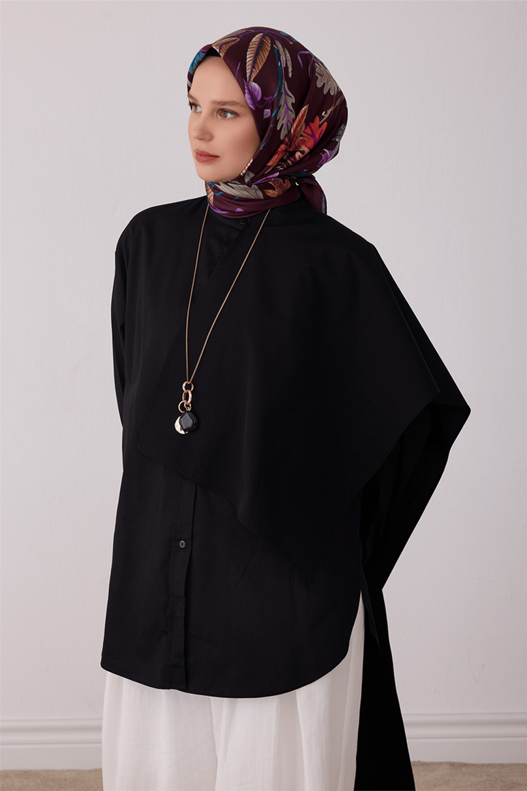 Belli Saf İpek Twill Eşarp 26k4412 Mürdüm