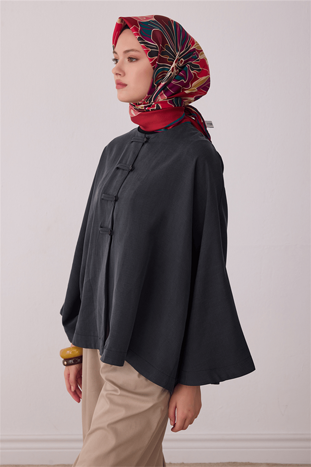 Belli Saf İpek Twill Eşarp 26k4413 Bordo
