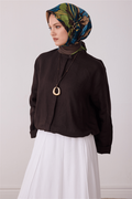 Belli Saf İpek Twill Eşarp 26k4413 Haki Yeşil