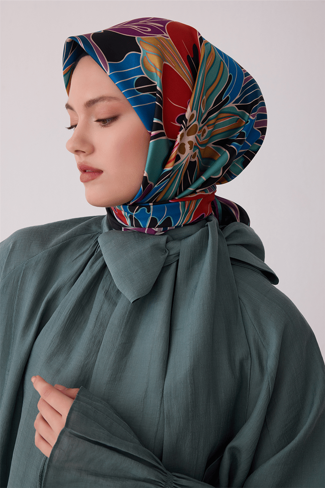 Belli Saf İpek Twill Eşarp 26k4413 Siyah