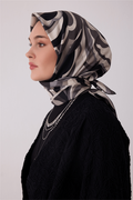 Belli Saf İpek Twill Eşarp 26k4414 Siyah