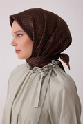 Belli Saf İpek Twill Eşarp 26k4418 Acı Kahve