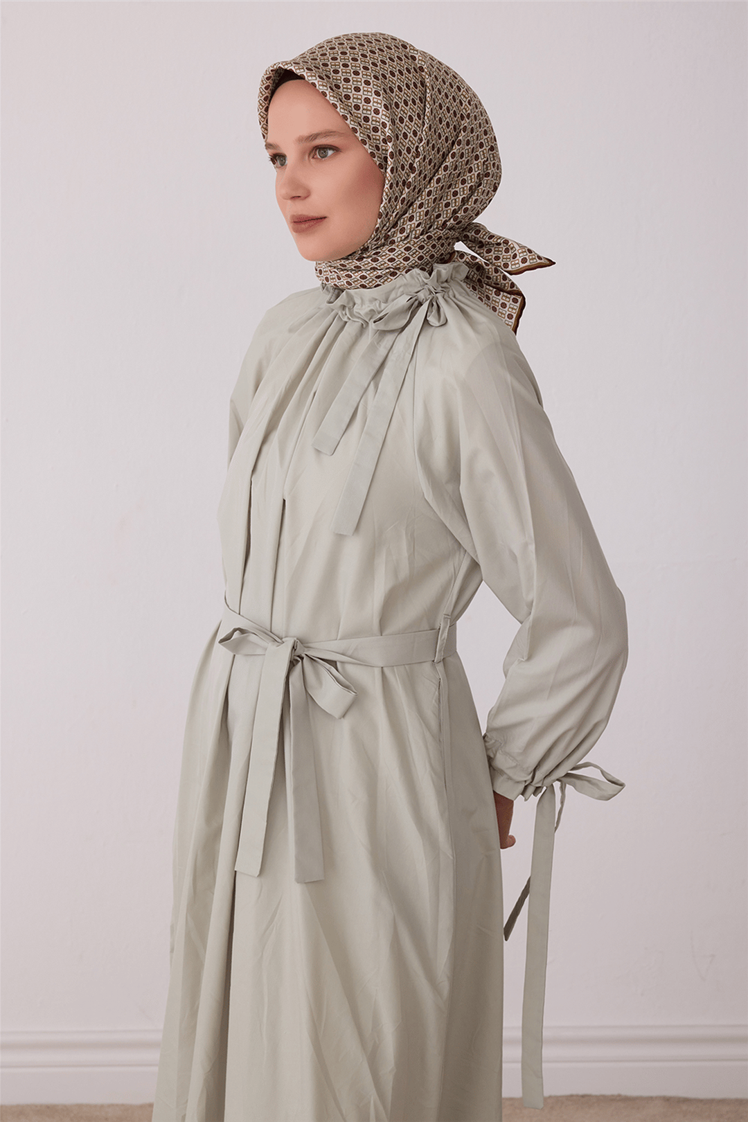 Belli Saf İpek Twill Eşarp 26k4418 Bej