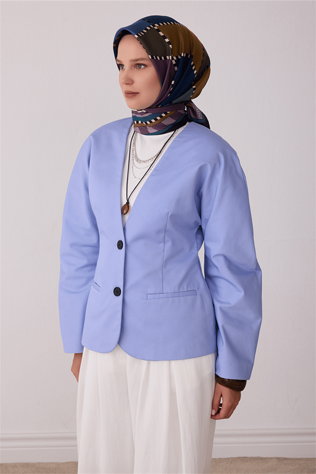 Belli Saf İpek Twill Eşarp 26k4419 Haki Yeşil