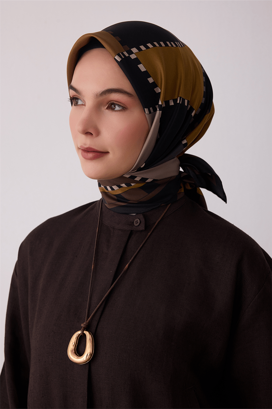 Belli Saf İpek Twill Eşarp 26k4419 Siyah