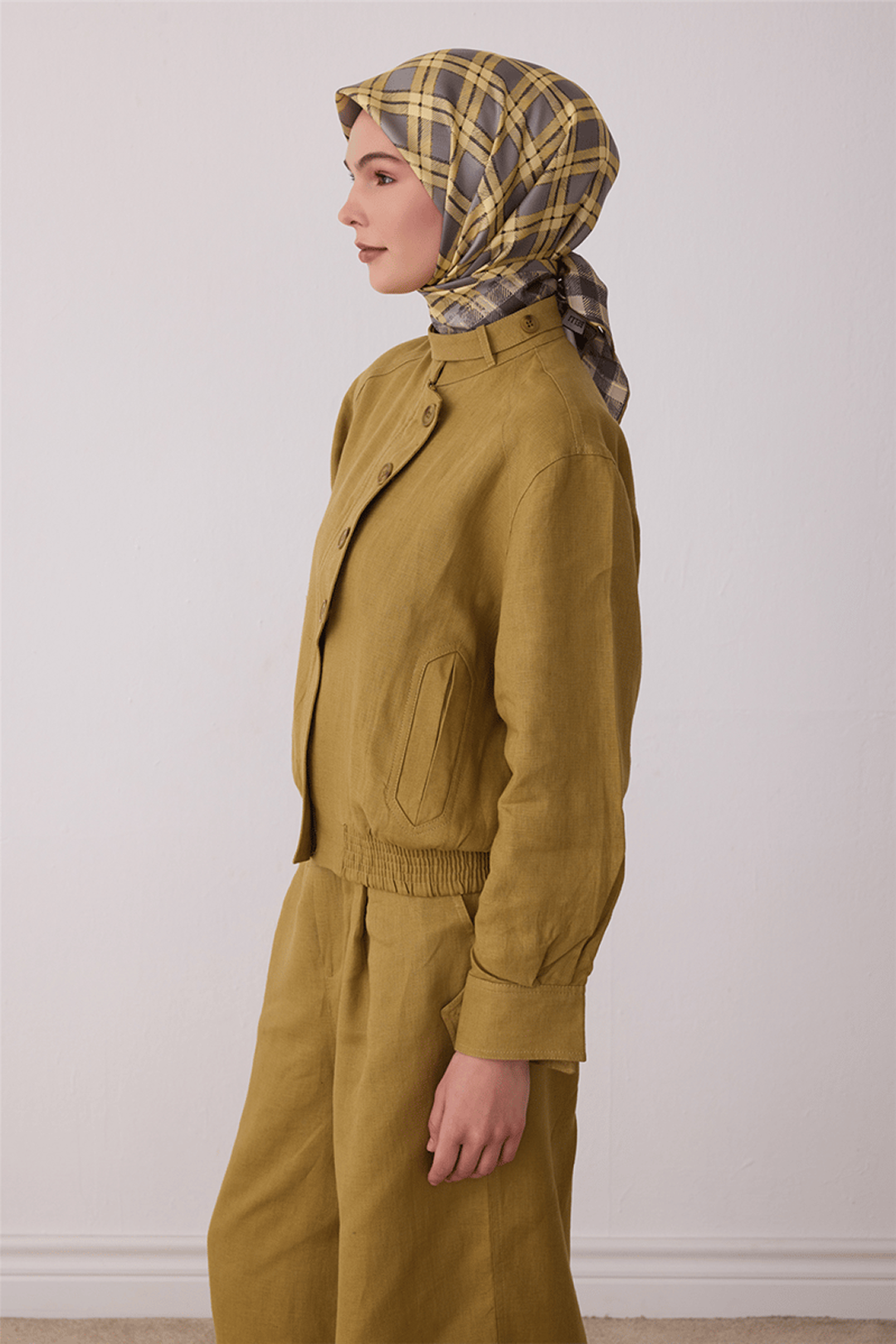 Belli Saf İpek Twill Eşarp 26k4421 Gri