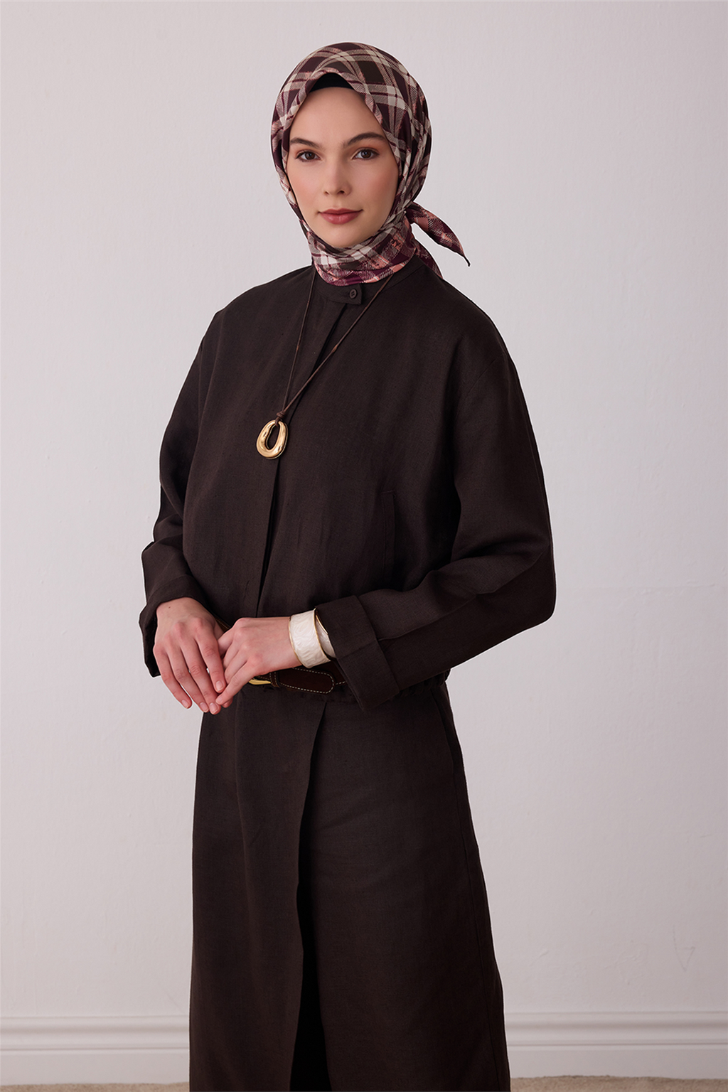Belli Saf İpek Twill Eşarp 26k4421 Mürdüm