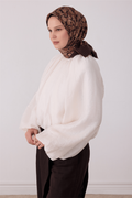 Belli Saf İpek Twill Eşarp 26k4422 Acı Kahve