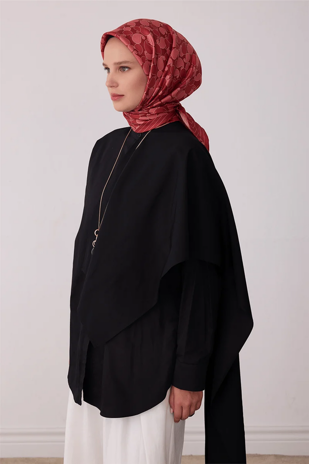 Belli Saf İpek Twill Eşarp 26k4422 Akik