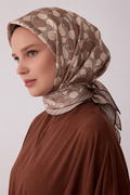 Belli Saf İpek Twill Eşarp 26k4422 Taş Grisi
