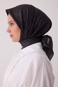 Belli Saf İpek Twill Eşarp 26k4425 Antrasit
