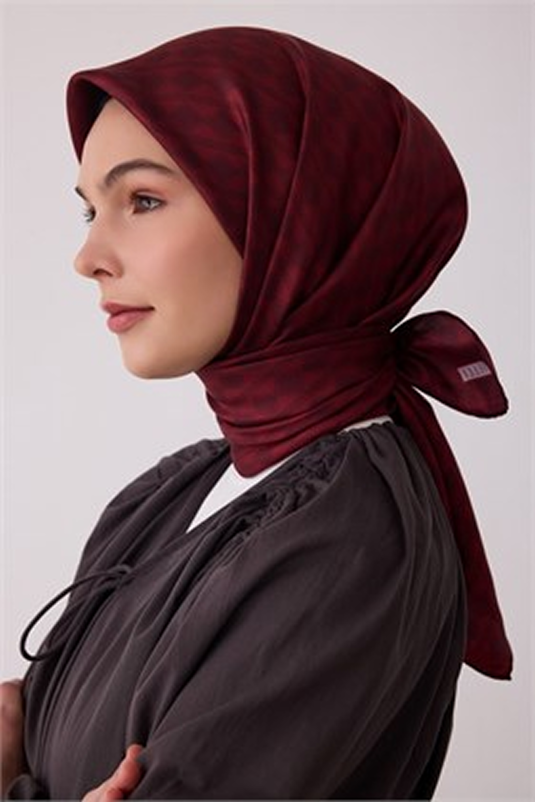 Belli Saf İpek Twill Eşarp 26k4425 Bordo