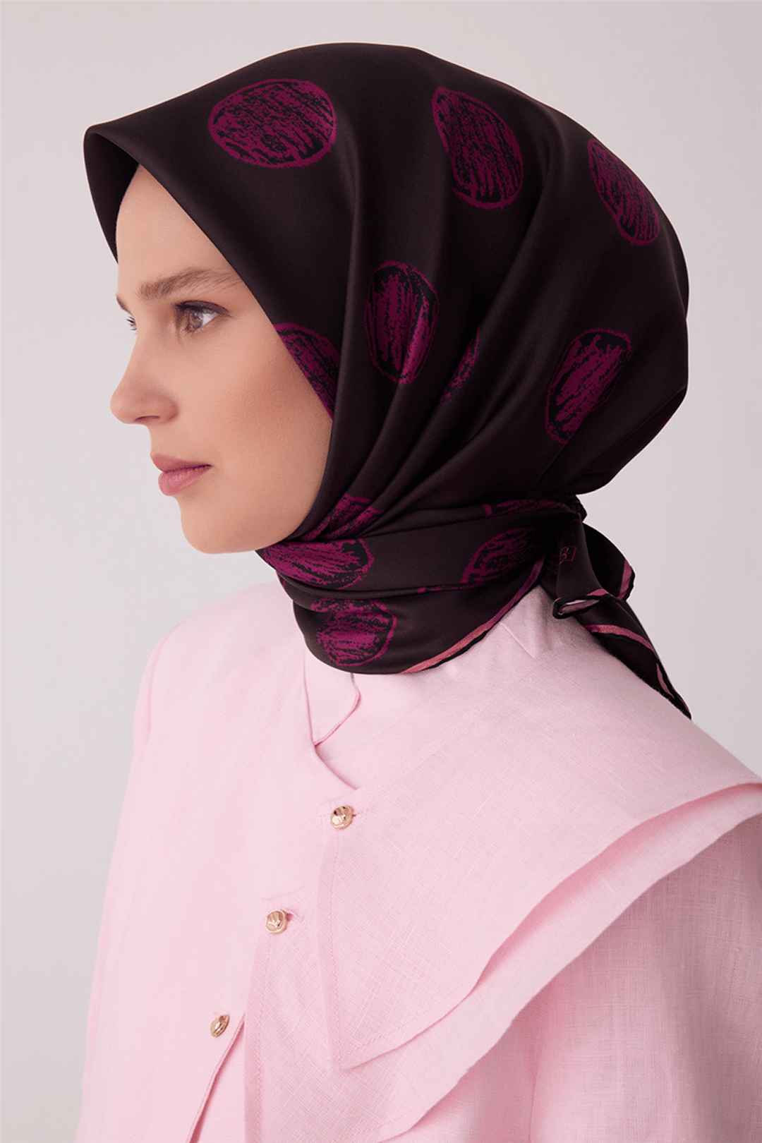 Belli Saf İpek Twill Eşarp 26k4427 Acı Kahve