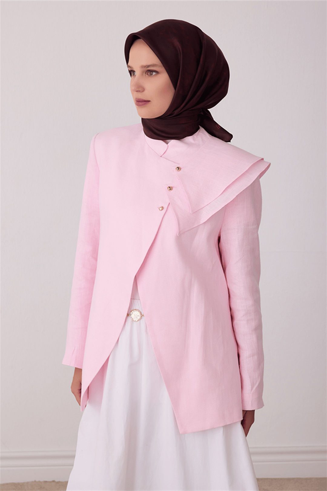 Belli Saf İpek Twill Eşarp 26k4428 Bordo Kahve