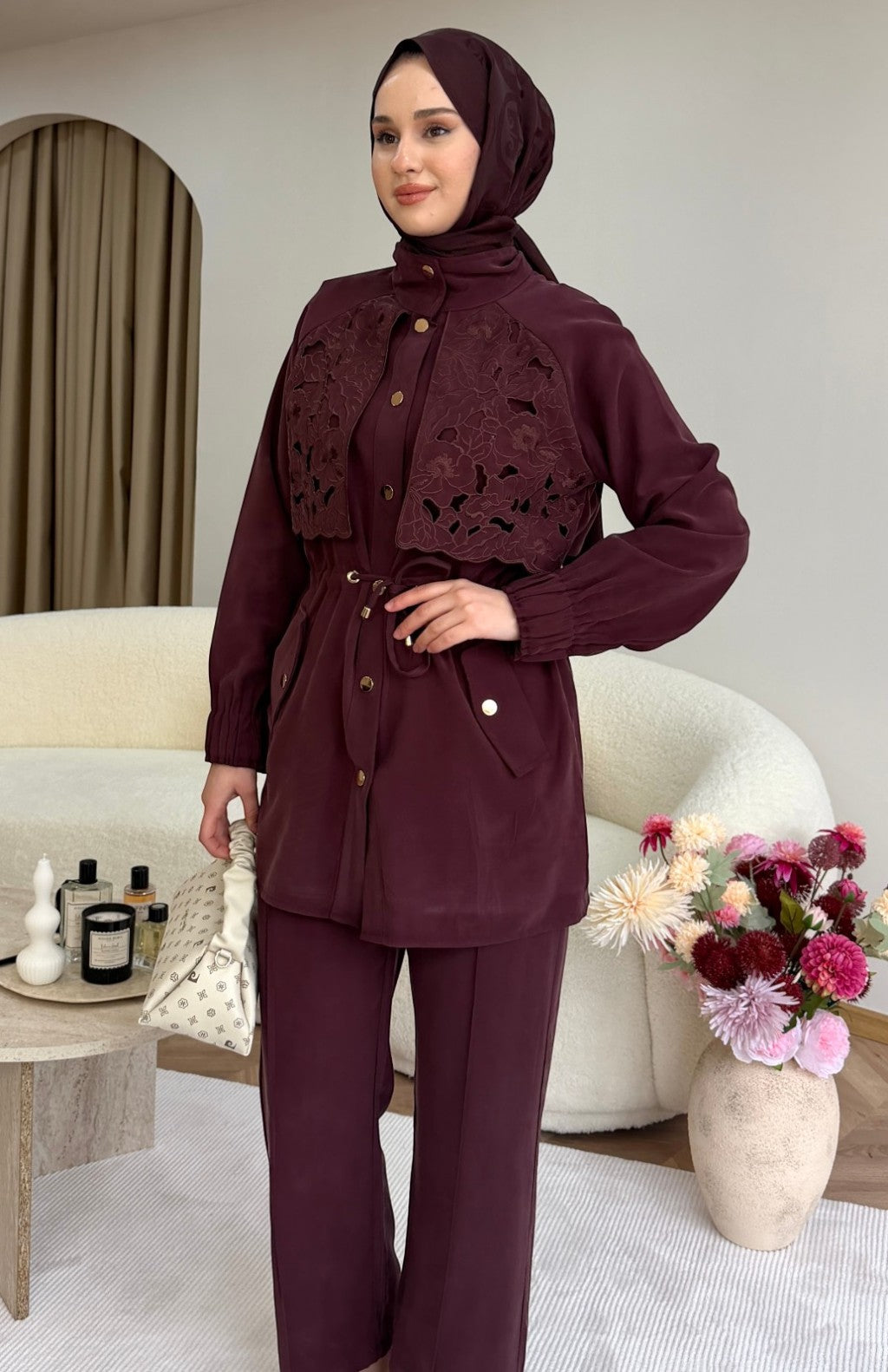 Casey Dantel Takım Bordo