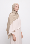 Daisy Polo 25x250 Cotton Crushed Shawl Ecru