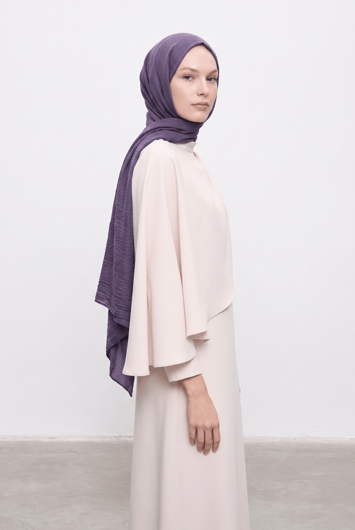 Daisy Polo 25x250 Cotton Crushed Shawl Lilac