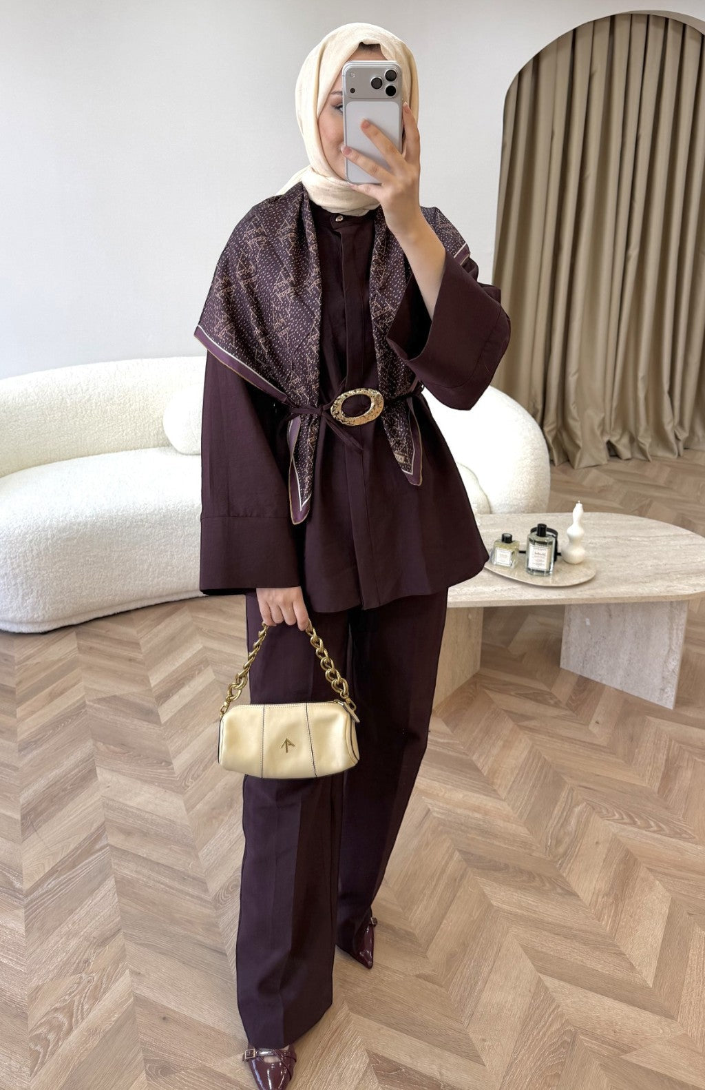 Dora Pantalonlu Takım Bordo
