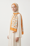 Emproyal 24 Kış  Desenli Şal-1 Portakal