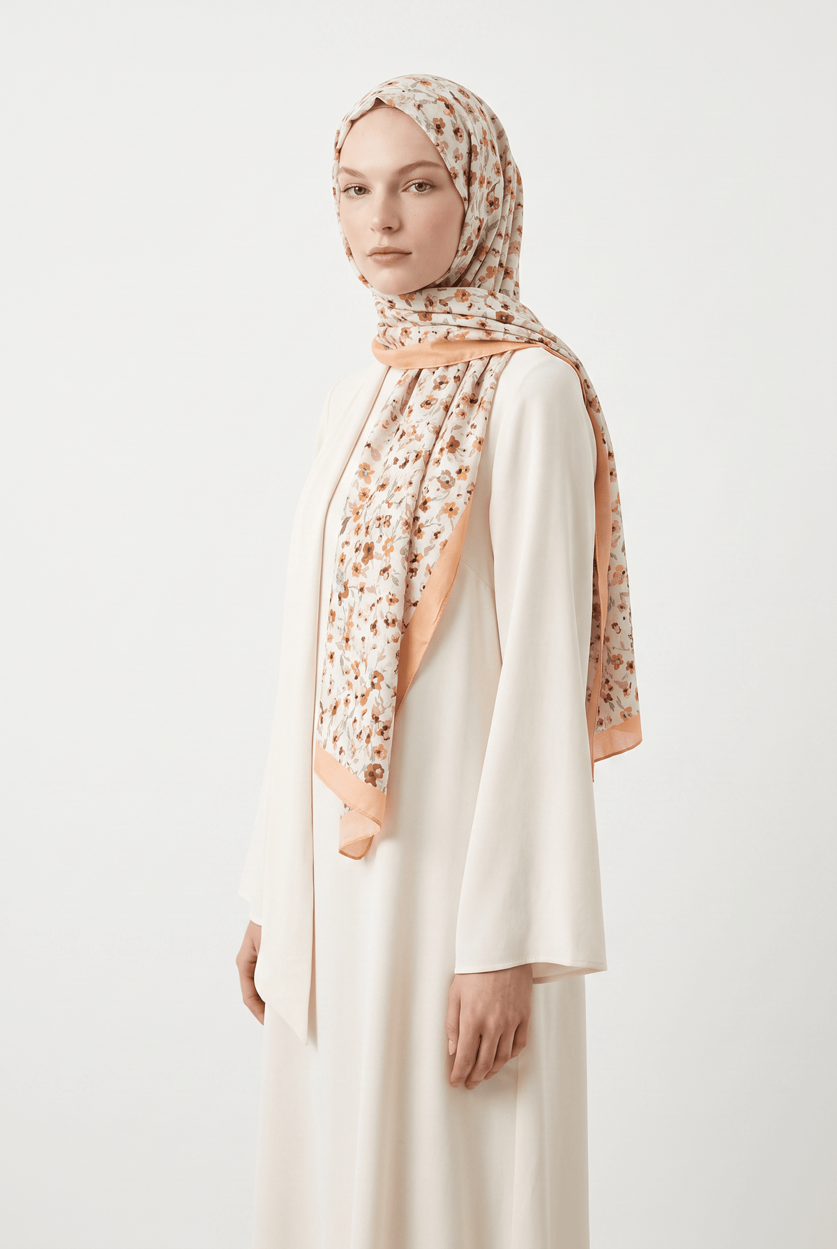 Emproyal 24 Kış  Desenli Şal-1 Somon