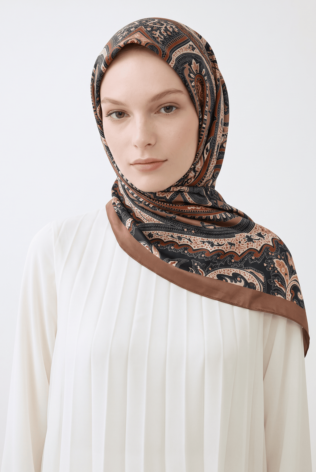 Emproyal 24 Winter Patterned Shawl - 11 Light Mink