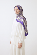 Emproyal 24 Winter Patterned Shawl - 11 Lavender