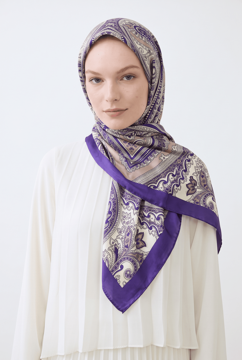 Emproyal 24 Winter Patterned Shawl - 11 Lavender