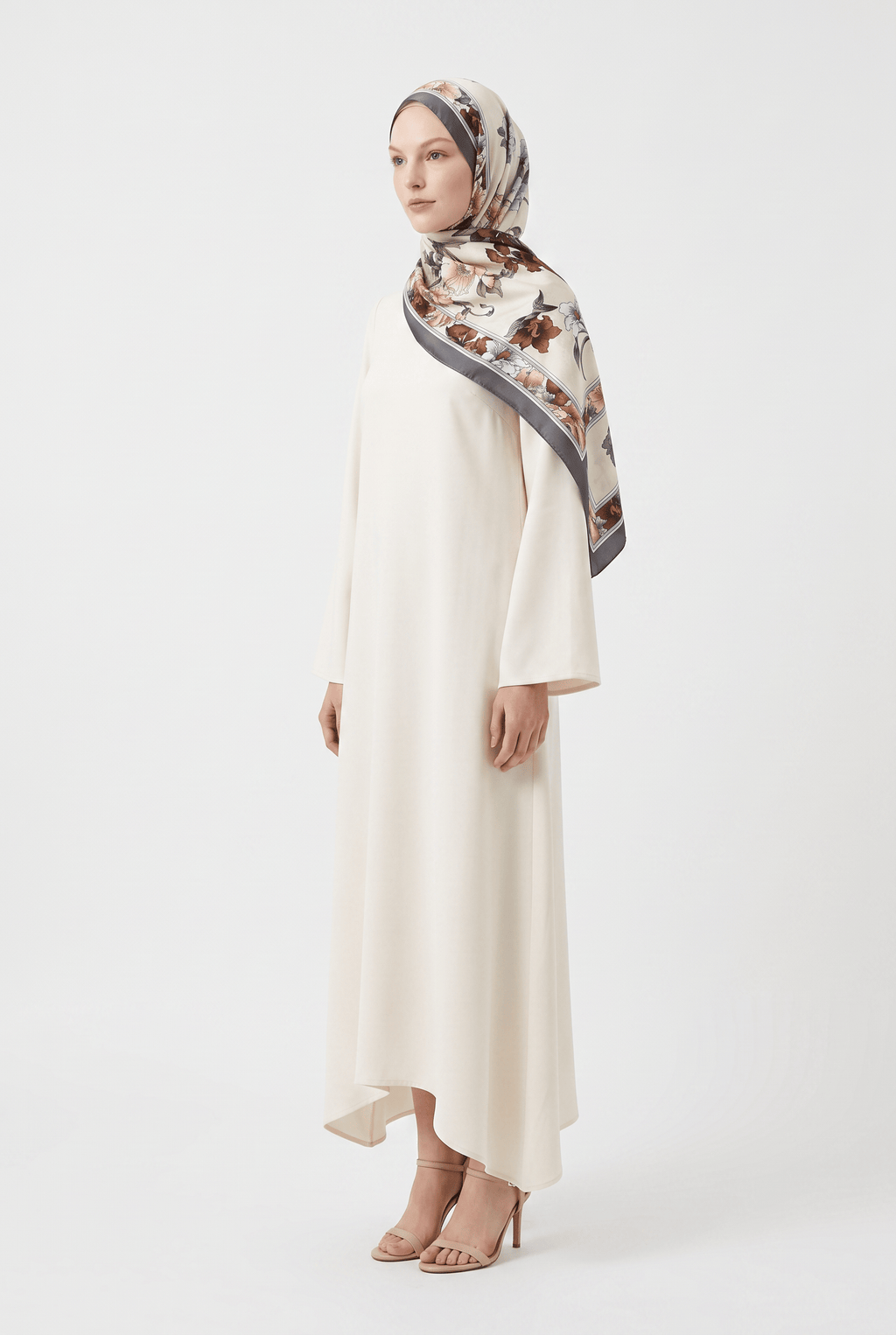 Emproyal 24 Winter Patterned Shawl - 3 Smoke Gray