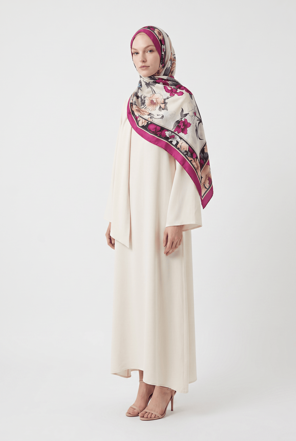 Emproyal 24 Winter Patterned Shawl-3 Fuchsia