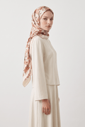 Emproyal 24 Winter Patterned Shawl - 4 Light Beige